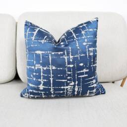 Ashley Wilde Mikkel Navy, Abstract Cushion Covers, Designer Throw Pillows, Luxury Scatter Cushions - thumbnail 3