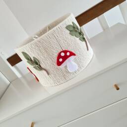 Woodland Nursery Lamp Shade Fox & Mushroom Ceiling Light - thumbnail 3
