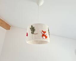 Woodland Nursery Lamp Shade Fox & Mushroom Ceiling Light