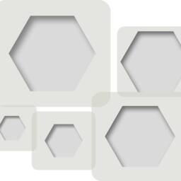Hexagon Stencils For Home Decoration, 5 Piece Stencil Kit, Reusable Stencils Wall Art, Home D??cor, Painting, Arts & Crafts, Kids Crafts - thumbnail 2