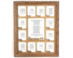K-12Th Grade School Years Picture Frame Personalized With Name - 11x14 Oak Holds 2.5x3 & 5x6.5 Pictures Rectangle Back To - thumbnail 1