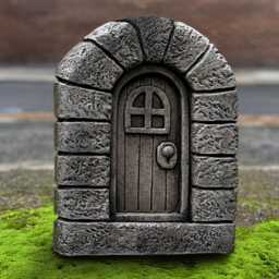 Stone Fairy Door Sculpture Concrete Ornament Cement House Statue Garden Path Figure Outdoor Decor Handmade Yard Art Gift