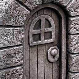 Stone Fairy Door Sculpture Concrete Ornament Cement House Statue Garden Path Figure Outdoor Decor Handmade Yard Art Gift - thumbnail 3