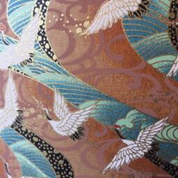 Lampshade 30 cm Wide 21 High - Hand Made With Silk Screen Printed Japanese Chiyogami Paper - thumbnail 4