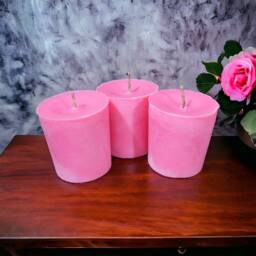 Rose + Peony Scented Soy Candle Votives Rustic Farmhouse Home Decor Fragrance - thumbnail 2