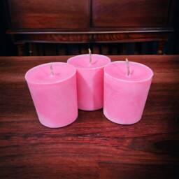 Rose + Peony Scented Soy Candle Votives Rustic Farmhouse Home Decor Fragrance - thumbnail 4