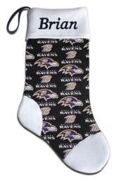 Personalized Nfl Baltimore Ravens Football Christmas Stocking Embroidered