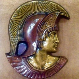 Antique Reproduction Pair Of Trojan Spartan Greek Roman Wall Plaques - thumbnail 3