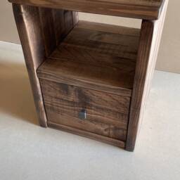 The Brentwood Bedside Cabinet - With Drawer- Rustic Pine Wood - thumbnail 2