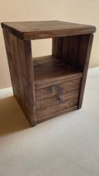 The Brentwood Bedside Cabinet - With Drawer- Rustic Pine Wood - thumbnail 1