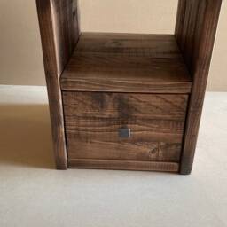The Brentwood Bedside Cabinet - With Drawer- Rustic Pine Wood - thumbnail 3