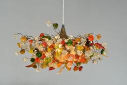 Ceiling Light Chandeliers With Hand Made Flowers For Living Room, Dining Room Or Bedroom - thumbnail 1