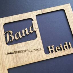 Band Picture Frame - 8x10 Holds 5x7 & 3x4 Photos Award, Gift For Musician, Musician Director, Music - thumbnail 2
