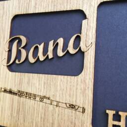 Band Picture Frame - 8x10 Holds 5x7 & 3x4 Photos Award, Gift For Musician, Musician Director, Music - thumbnail 3