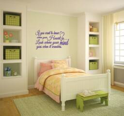 If You Want To Know Where Your Heart Is, Look Mind Goes When It Wanders. Vinyl Wall Decal - thumbnail 1