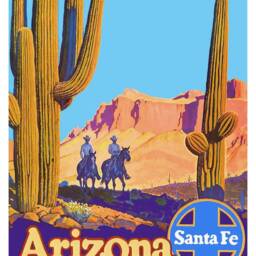 Arizona Poster Vintage American Cowboys Travel Print - thumbnail 2