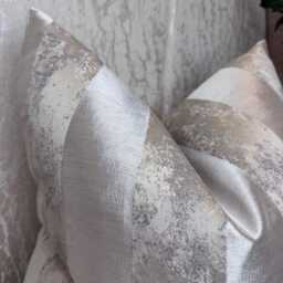 Luxury Striped Marble Cushion Cover Beige Grey Designer Fabric - Handmade UK - thumbnail 4