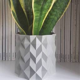 Geometric Indoor Planters, Sustainable Plant Pot, Modern Art Decor
