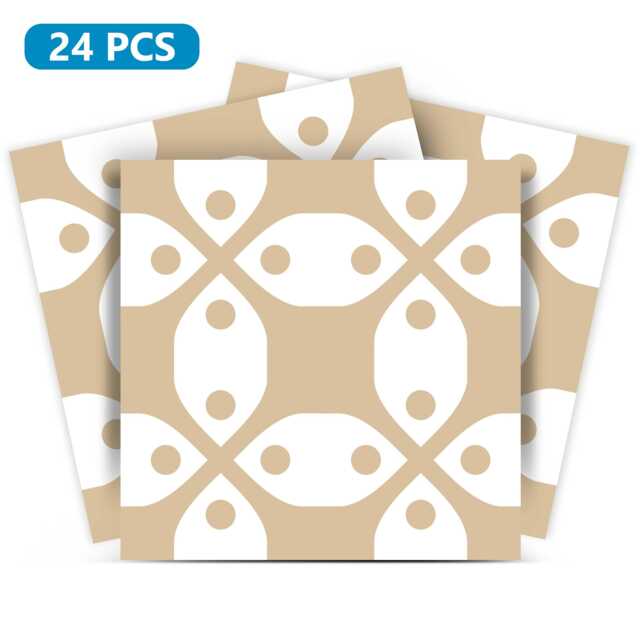 Talavera Cream & White Tile Stickers Wall Mural Bath Tile Mexican Set Of 20 Tiles Decals Kitchen Tiles K14 - image 1