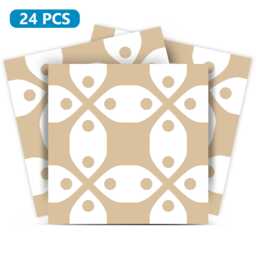 Talavera Cream & White Tile Stickers Wall Mural Bath Tile Mexican Set Of 20 Tiles Decals Kitchen Tiles K14