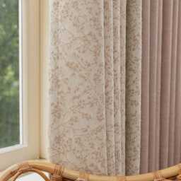 Ronnie Jacquard Curtain, Pink Curtain For Nursery, Custom Panel, Grils Room Drapes Kidsroom & Livingroom, 1Pc - thumbnail 3