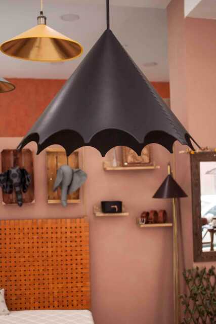 Leather Pendant Light, Dining Room Chandelier Lighting, Shoji Cone Lighting Fixtures, Mid Century Furniture And - image 1