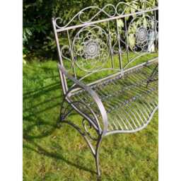 Metal Garden Bench Decorative Patio Ornate Outside Seat Furniture - thumbnail 3