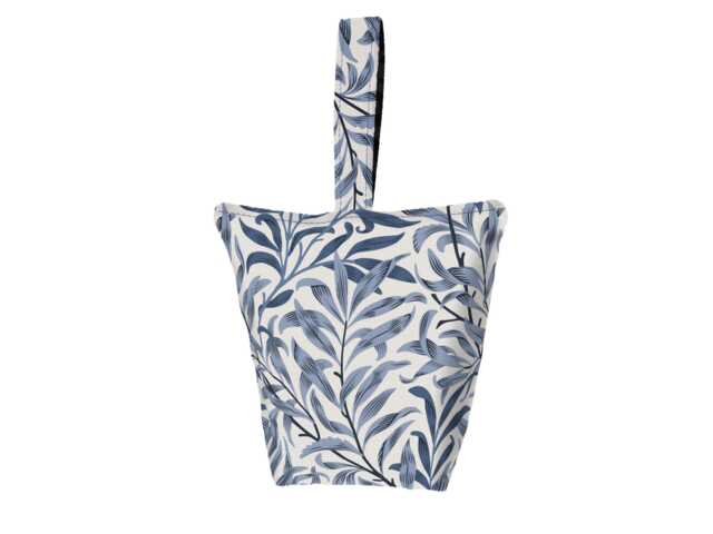 Pebble Filled Door Stop, William Morris Inspired Willow Bough - Victorian Blue, Made To Order - image 1