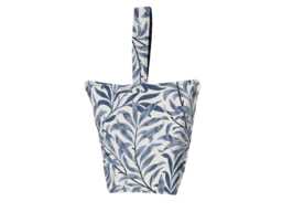 Pebble Filled Door Stop, William Morris Inspired Willow Bough - Victorian Blue, Made To Order - thumbnail 1