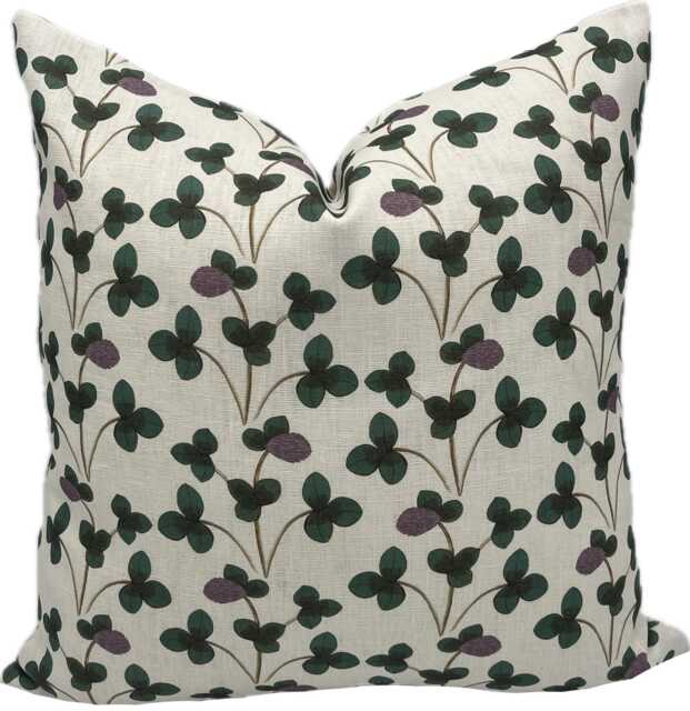 Ottoline Chintz Constance Green & Lilac Cushion Cover Pillow Double Sided - image 1
