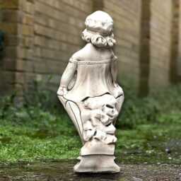 Outdoor Girl Sculpture Concrete Children Figurine Garden Shy Decoration Handmade Ornament Front Door Statue Memorial Decor - thumbnail 4