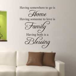 Vinyl Wall Decal Having Somewhere To Go Is Home, Having Someone Love Family, Both Blessed - Quote - thumbnail 2