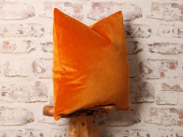 Burnt Orange Luxury Velvet Cushion Cover Mid-Century Modern Linwood Design - image 1