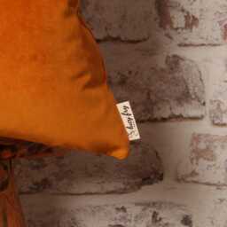 Burnt Orange Luxury Velvet Cushion Cover Mid-Century Modern Linwood Design - thumbnail 4