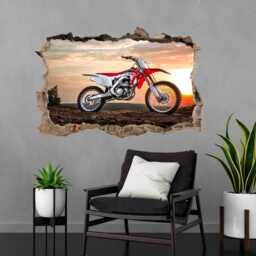 Motorbike Sunset Wall Decal Sticker - Art Mural Poster Print For Home Decor - Dl38 - thumbnail 3