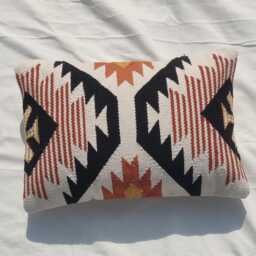 Handwoven Southwestern Pillow Cover Turkish Kilim Lumbar Cushion - 14x20 - thumbnail 3