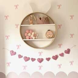 Hand Drawn Bow Wall Decals, Cute Stickers, Girls Room Decor, Nursery Ideas, Pretty Decor For - thumbnail 3