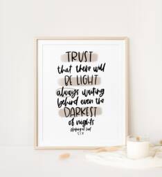 Enneagram 6 Sleeping At Last Lyrics Print - Gift Six Minimal Wall Art Office Decor Encouraging Gifts - thumbnail 1