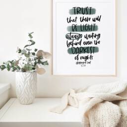Enneagram 6 Sleeping At Last Lyrics Print - Gift Six Minimal Wall Art Office Decor Encouraging Gifts - thumbnail 3