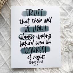 Enneagram 6 Sleeping At Last Lyrics Print - Gift Six Minimal Wall Art Office Decor Encouraging Gifts - thumbnail 2