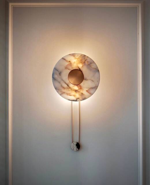Rambla Marble Wall Sconce - Mid Century Modern Living Room Lighting - image 1