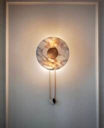 Rambla Marble Wall Sconce - Mid Century Modern Living Room Lighting - thumbnail 1
