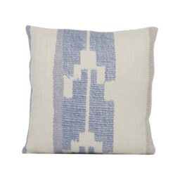 Andrew Martin - Indus Denim Rustic Woven Geometric Cushion Cover Handmade Throw Pillow Designer Home D??cor - thumbnail 2