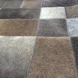 Cowhide Patchwork Rug Gray 4 Ft X 6 Ft A344 - thumbnail 2