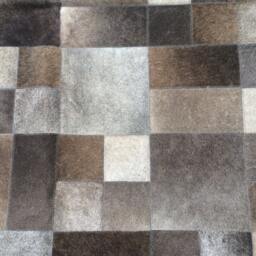 Cowhide Patchwork Rug Gray 4 Ft X 6 Ft A344 - thumbnail 3