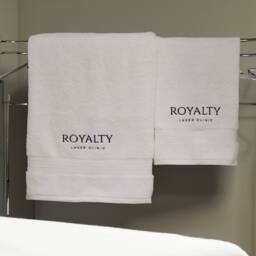 Personalised Towel Uk, Logo Embroidery, Personalised Design, On Towel, Embroidered Face Cloth, Hand Bath Sheet - thumbnail 2