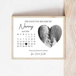 Personalised Date You Became My Nanny Wall Print - Mother's Day Child Photo A4 A3 - thumbnail 2