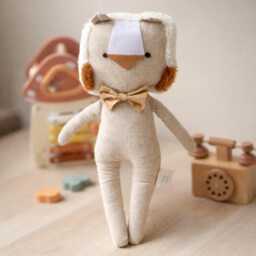 Personalised Cotton Lion Soft Toy - Custom Name Keepsake - thumbnail 2