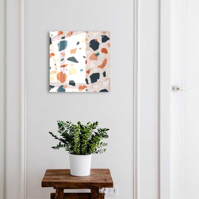 Colorful Chaos Wall Mounted Key Cabinet, Orange Industrial Box, Abstract Abstraction, For Lovers Of Modern Design - image 1