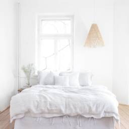Grey Striped Linen Duvet Cover - Soft Stonewashed Natural Bedding, Queen & King Sizes - thumbnail 2